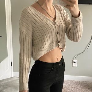 Beige Garage crop top